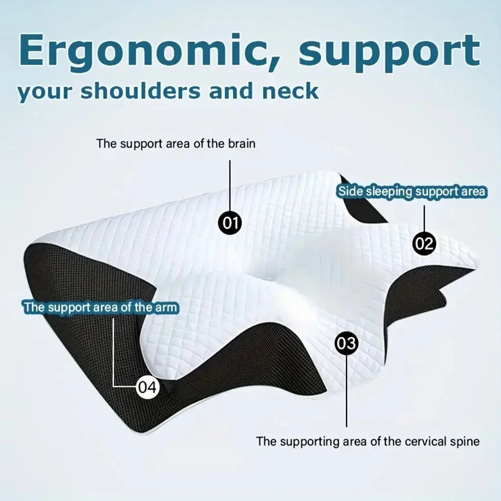 Contoured Butterfly Memory Foam Neck Pillow