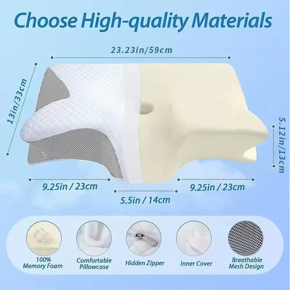 Contoured Butterfly Memory Foam Neck Pillow